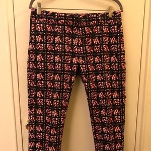 Banana Republic Hampton Pant Pink Print Crop